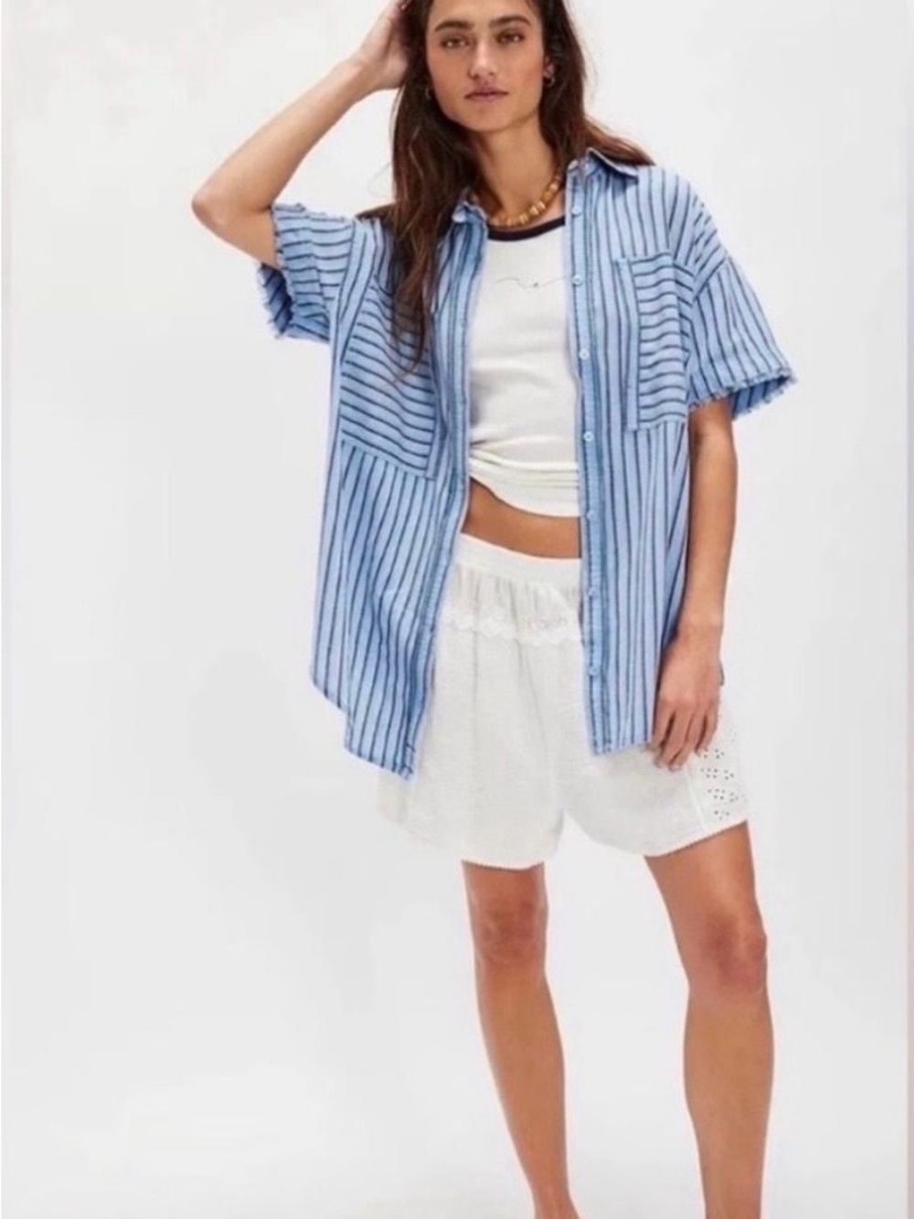 Free People We The Free Christopher Linen Shirt,